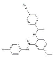 N-(5-氯-2-吡啶基)-2-[(4-氰基苯甲?；?氨基]-5-甲氧基苯甲酰胺