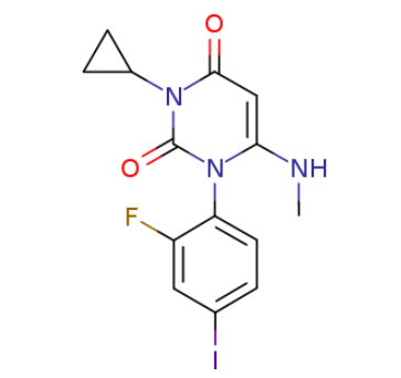 3-環(huán)丙基-1-(2-氟-4-碘苯基)-6-甲基氨基-1H-嘧啶-2,4-二酮